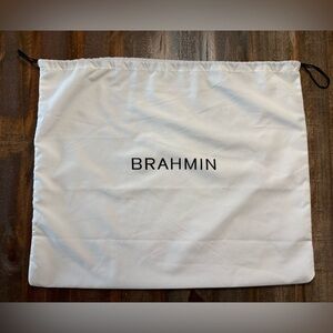 Brahmin White Handbag Dust Bag Large 22x18 w/ Drawstring Closure Authentic EUC